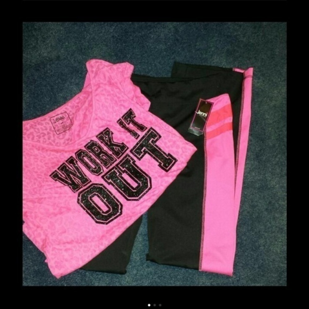 New jenni workout pants & top